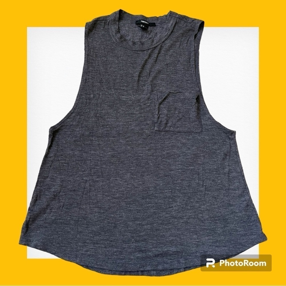 Forever 21 XXI Oscar Wilde Tank Top Gray Medium